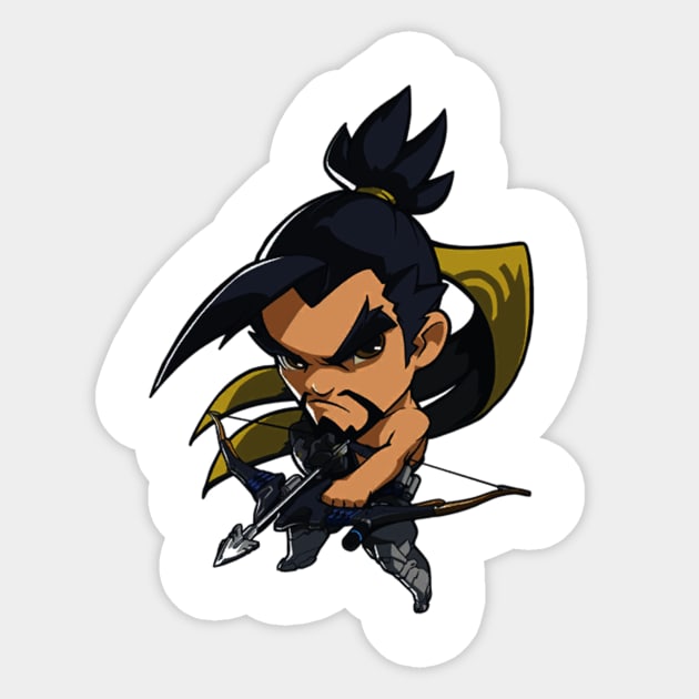 Hanzo Cute Spray - Overwatch Sticker by Bystanders